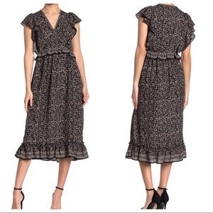 Max Studio Ruffled Surpliced Dress